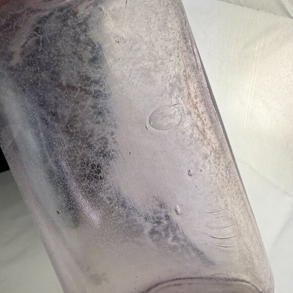 Vintage Purple Tint Glass Medicine Bottle With Screw Top - Picture 11 of 14